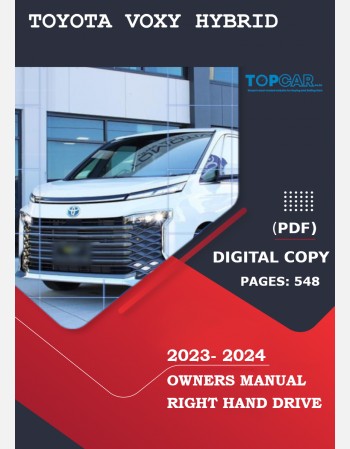 toyota voxy hybrid 2023-2024 owners manual in english